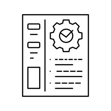 Optimization of accounting line icon vector illustration Stock Illustration