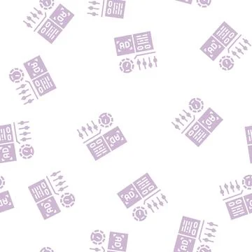 Optimization of advertising glyph seamless pattern Stock Illustration