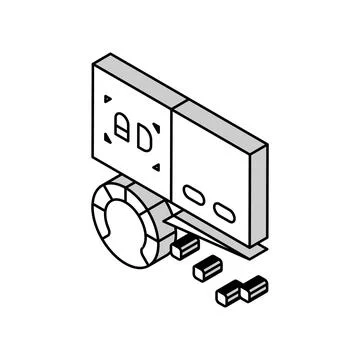 Optimization of advertising isometric icon vector illustration 스톡 일러스트