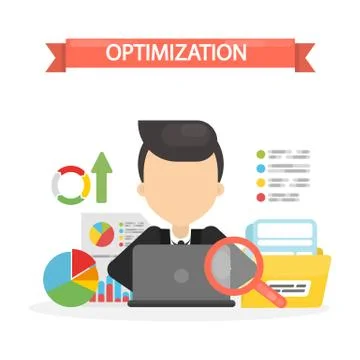 Optimization concept illustration. 스톡 일러스트