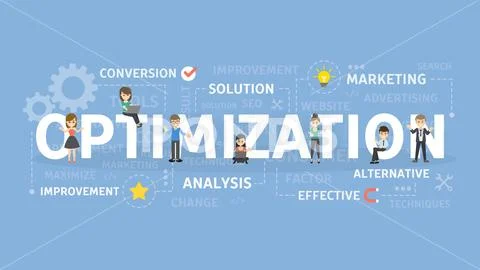 Optimization concept illustration. Stock Illustration