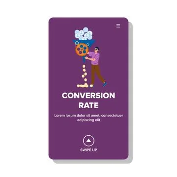 Optimization conversion rate vector Stock Illustration