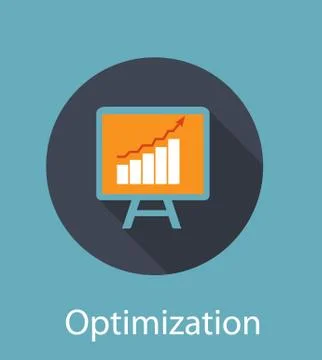 Optimization Flat Concept Icon Vector Illustration Illustrazione stock