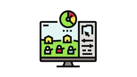 Optimization game development color icon animation 스톡 동영상 326105481