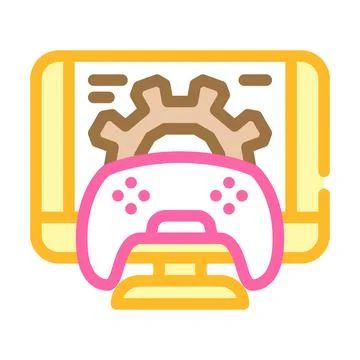 Optimization game development color icon vector illustration Stock Illustration