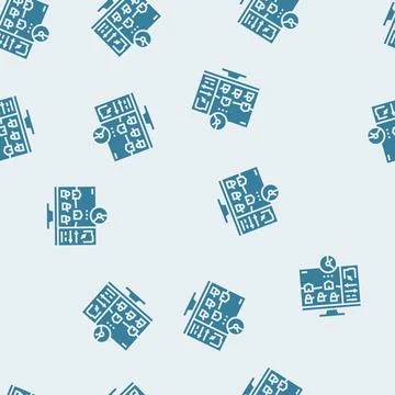 Optimization game development glyph seamless pattern Stock Illustration