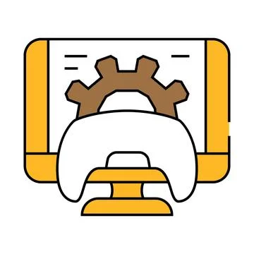 Optimization game development icon color illustration 스톡 일러스트