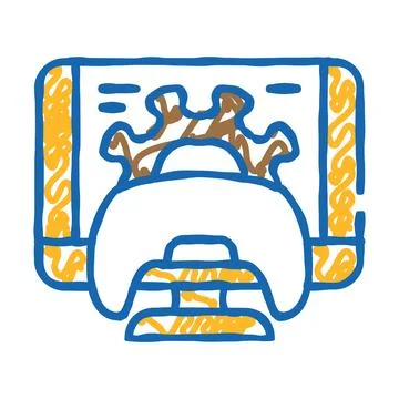 Optimization game development icon doodle illustration Illustrazione stock