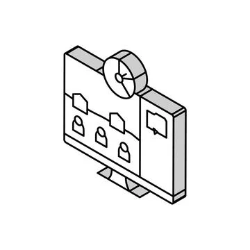 Optimization game development isometric icon vector illustration Illustrazione stock