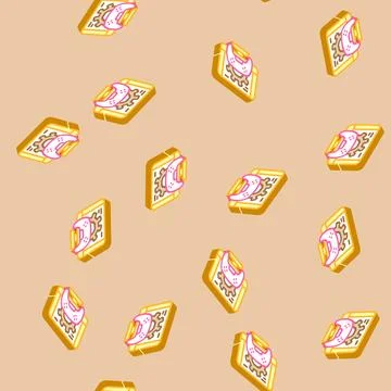 Optimization game development isometric icon seamless pattern Stock Illustration