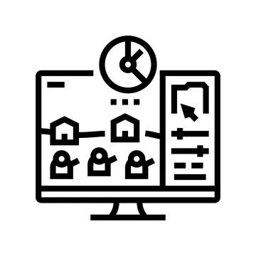 Optimization game development line icon vector illustration イラスト素材