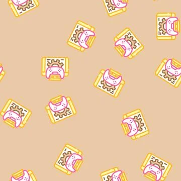 Optimization game development vector seamless pattern Stock Illustration