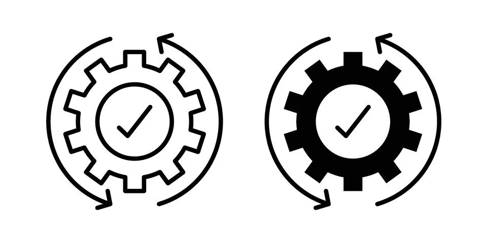 Optimization icon concept logo design collection Stock Illustration