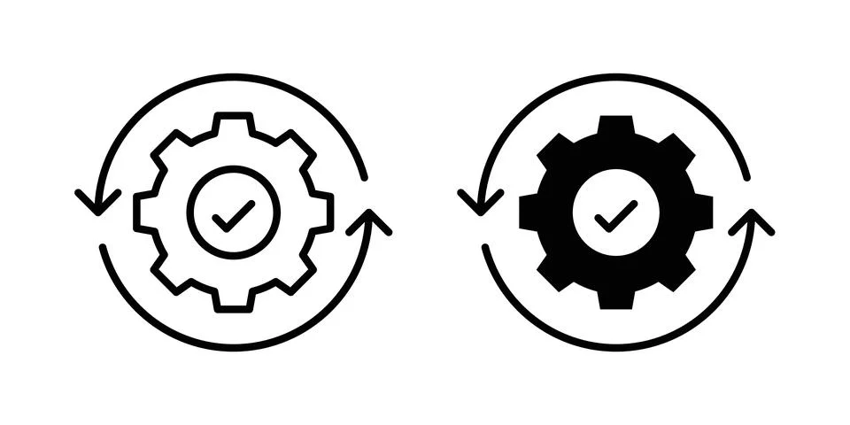 Optimization icon design. Illustration icons in linear and clipart pack Stockillustratie
