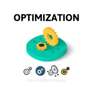 Optimization icon in different style Illustrazione stock
