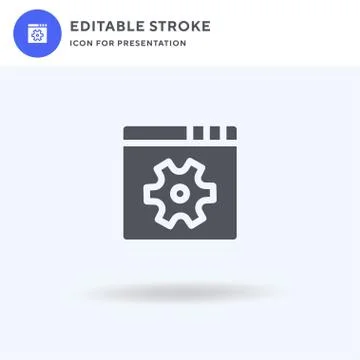 Optimization icon vector, filled flat sign, solid pictogram isolated on white 스톡 일러스트