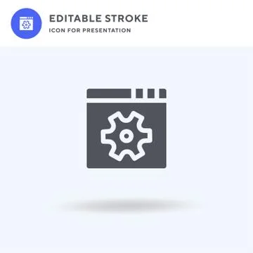 Optimization icon vector, filled flat sign, solid pictogram isolated on white Illustrazione stock