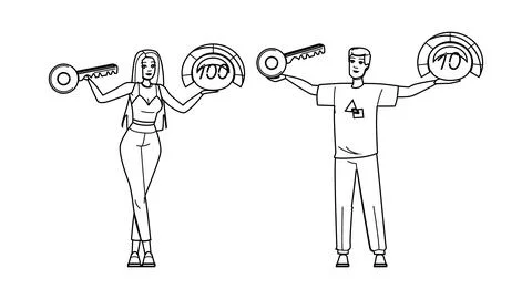 Optimization keyword difficulty vector 스톡 일러스트