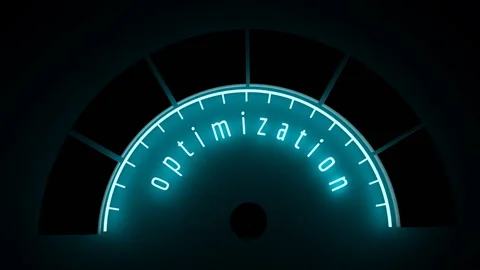 Optimization level conceptual meter Stock Footage 121899642