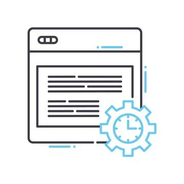 Optimization line icon, outline symbol, vector illustration, concept sign Stock Illustration