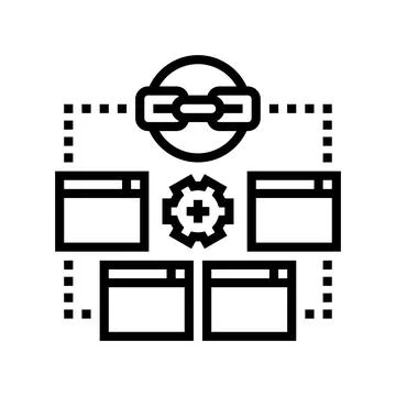 Optimization link line icon vector illustration Illustrazione stock