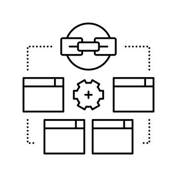 Optimization link line icon vector illustration Stock Illustration