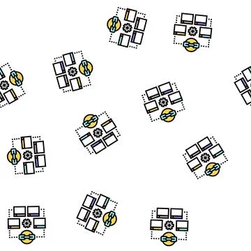 Optimization link vector seamless pattern Ilustración de archivo