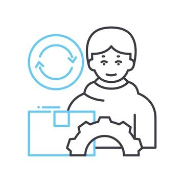 Optimization method line icon, outline symbol, vector illustration, concept sign 库存插图