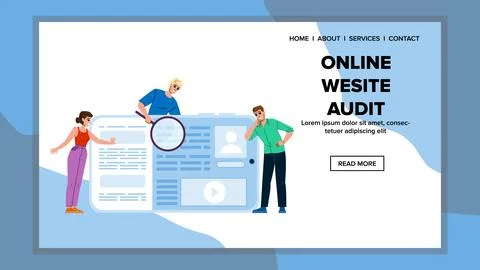 Optimization online website audit vector Illustrazione stock