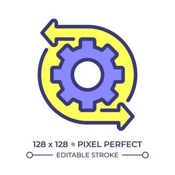 Optimization pixel perfect line color icon イラスト素材