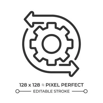 Optimization pixel perfect line icon 库存插图