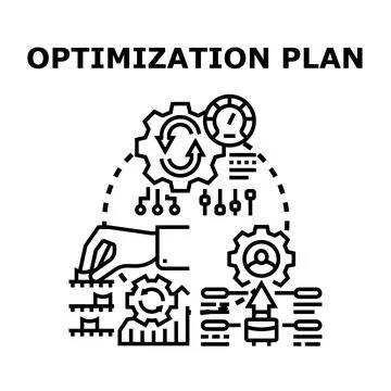 Optimization plan for business process growth Stock Illustration