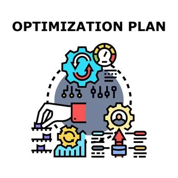 Optimization plan for business process growth Stock Illustration