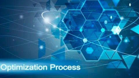 Optimization process concept, Innovation Computer Data Technology Business Stock Illustration