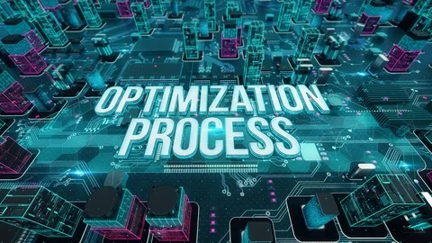 Optimization Process with digital technology concept Stock Footage 104636364