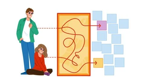 Optimization search algorithm vector Stock Illustration