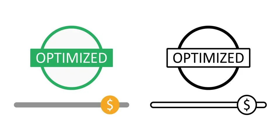 Optimization slider Stock Illustration