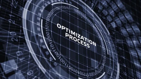 Optimization Software Technology Process System Business concept. Business, T Stock Footage 153879804