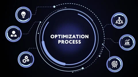 Optimization Software Technology Process System Business concept. Business, T Stock Footage 165967140