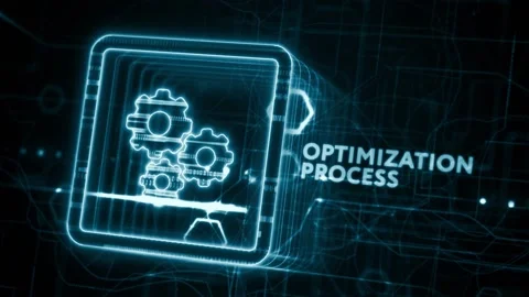 Optimization Software Technology Process System Business concept. Business,.. Stock Footage 233832028