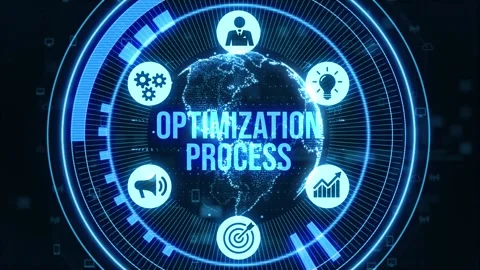 Optimization Software Technology Process System Business concept. Business,.. Stock Footage 237622545