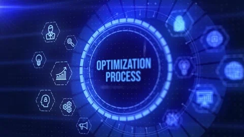Optimization Software Technology Process System Business concept. Business,.. Stock Footage 238500573