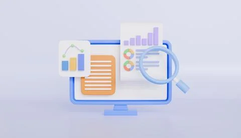 Optimization statistics diagrams graph, targeting business, project plan Stock Illustration