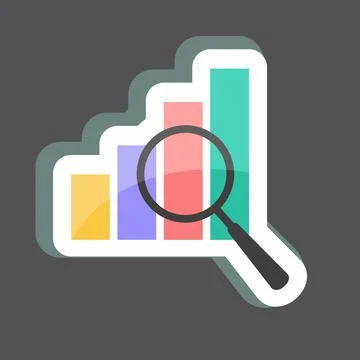 Optimization Sticker in trendy isolated on black background Stock Illustration