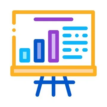 Optimization study diagram chart icon vector outline illustration Stock Illustration