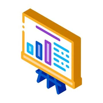 Optimization study diagram chart isometric icon vector illustration イラスト素材
