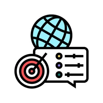 Optimization of supply chains color icon vector illustration Illustrazione stock