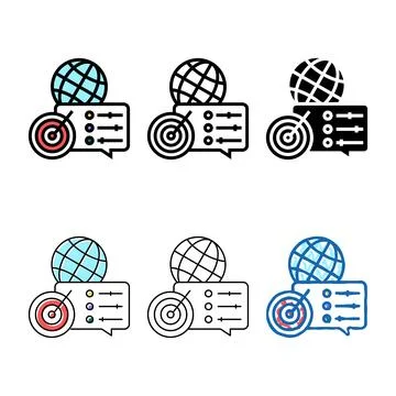 Optimization of supply chains color icon vector range イラスト素材