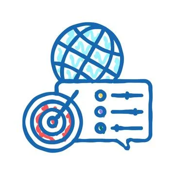 Optimization of supply chains icon doodle illustration 库存插图