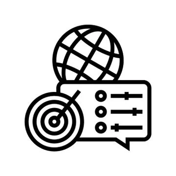 Optimization of supply chains line icon vector illustration 库存插图